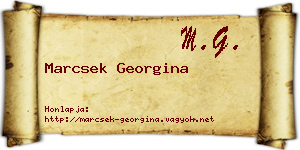 Marcsek Georgina névjegykártya